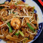 Chow amusant aux crevettes