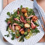 Salade tiède d'asperges rôties