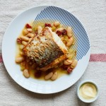 Colin poêlé, bouillon de haricots blancs & chorizo