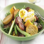 Salade de chorizo ​​et œufs mollets