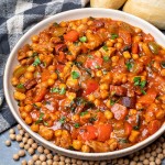 Haricots espagnols au poulet et chorizo