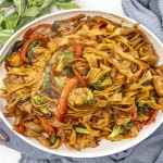 Nouilles ivres (pad kee mao)
