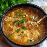 Chorba Hamra bel Frik (soupe algérienne à l'agneau, aux tomates et au freekeh)