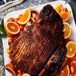 Jambon rôti lentement au citron, à l'ail et à la sauge