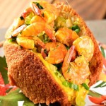 Beignets de pois aux yeux noirs Acaraje fourrés aux crevettes